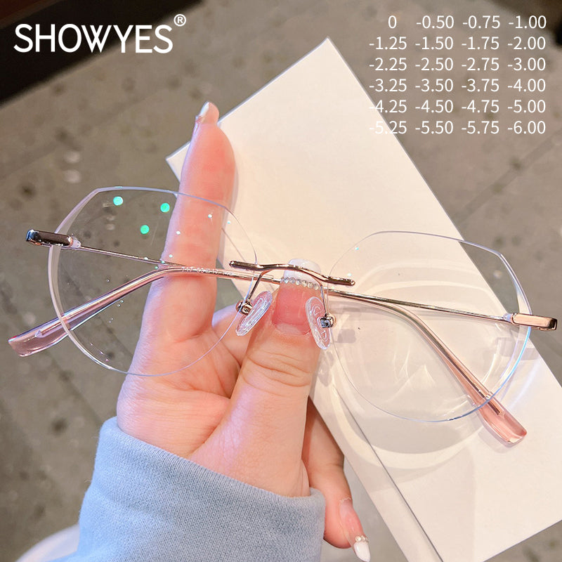 Model 717 Oversized Oval Myopia Women's Blue Light uv400 Glasses Frame Prescription Eyewear Optical Lenses for Lady Eyeglasses 2022 Trend