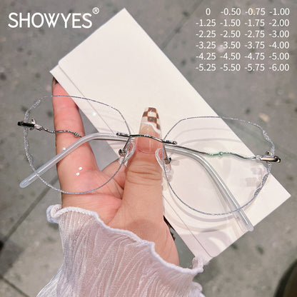 Model 7822 Oversized Ultralight Temples Anti Blue Light Glasses Myopia Women's Eyeglasses Prescription Zero Decorative Eyewear 2022 Trend-1