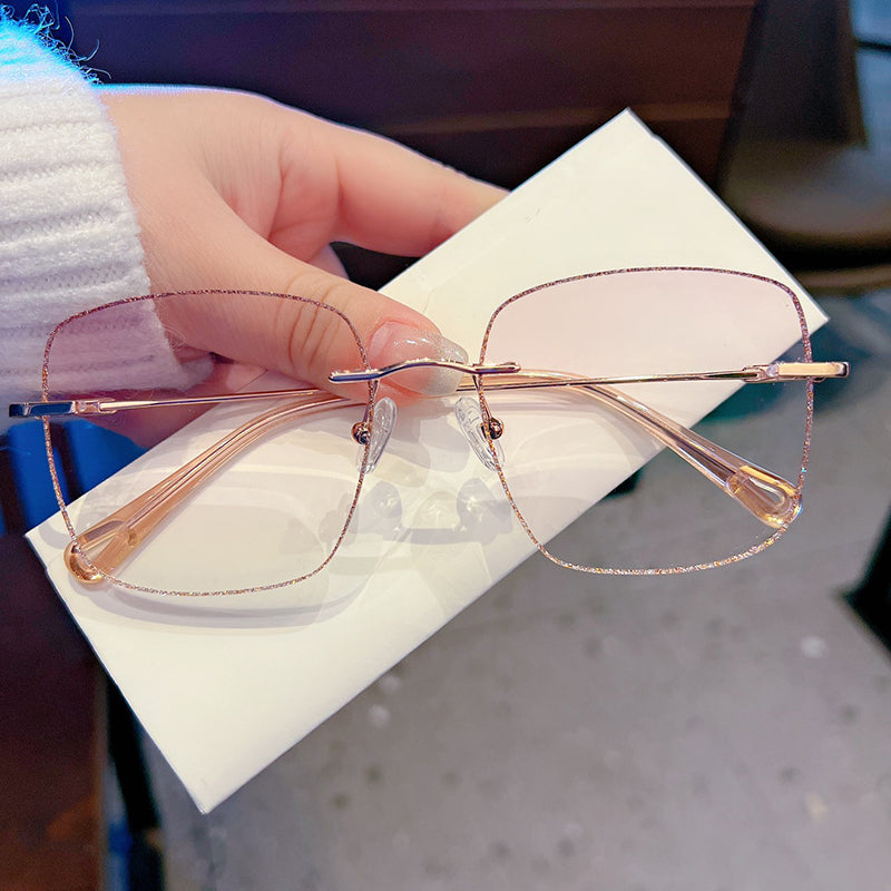 Model 689 Casual Oversized Women Myopia Glasses Blue Light Blocking Fashion Eyeglasses Big Optical Lenses Customized Prescription Eyewear