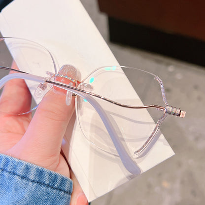 Model 692 Blue Light Glasses Oversize Optical Lenses For Women Computer Clear Eyeglass Custom Prescription Fashion Decorative Zero Eyewear