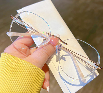 Model 1056 High Clear Lenses Blue Light Filter Myopia Women Glasses Women's Round Transparent Prescription Eyeglasses Lady Computer Eyewear