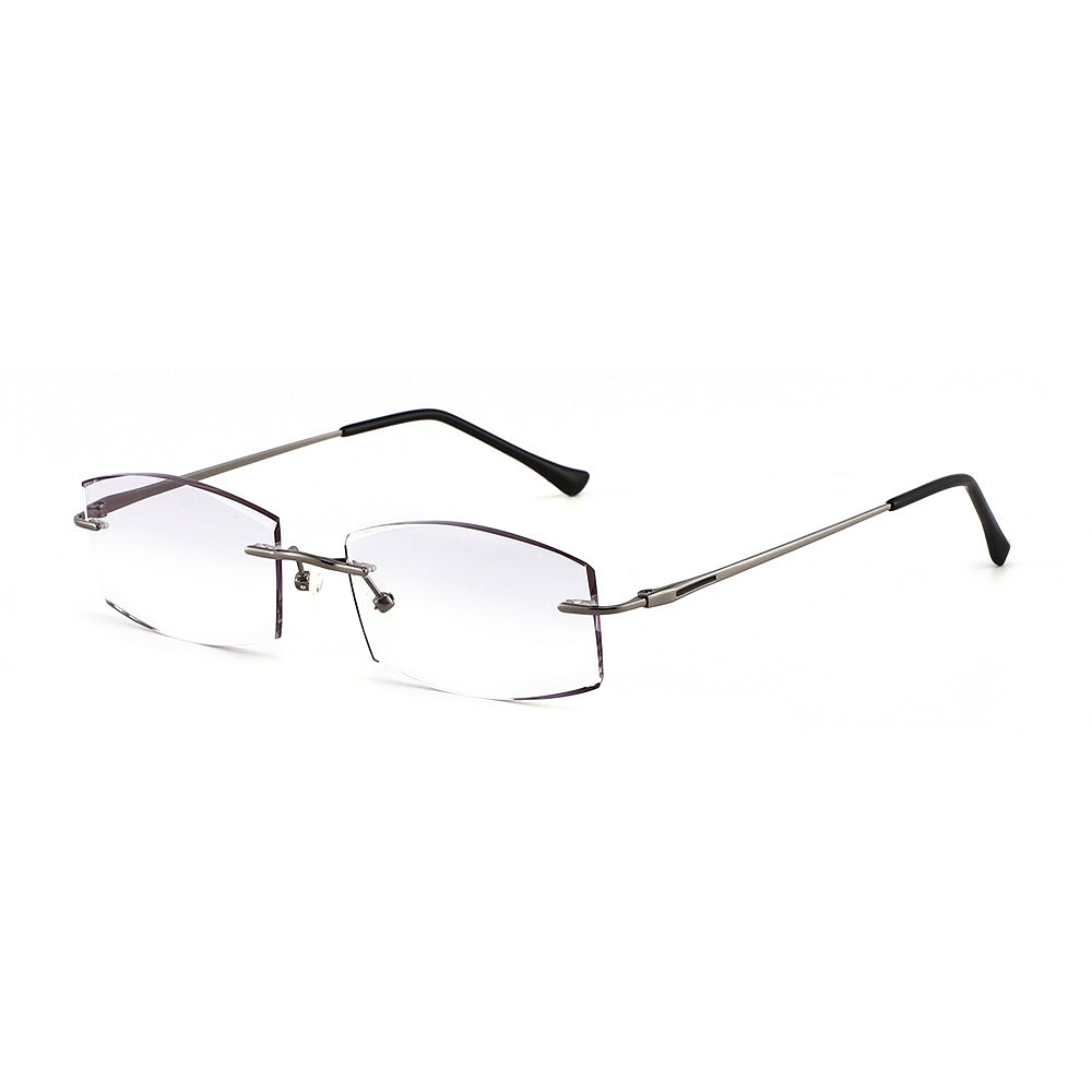 Model DG109 SHOWYES Titanium Myopia Rimless Glasses Men Custom Prescription Optical Eyeglasses for Man Graduated Lenses Eyewear