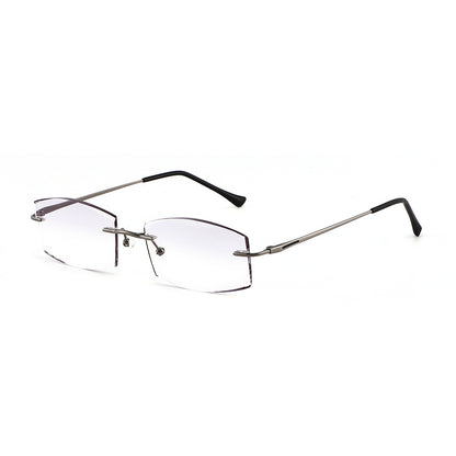 Model DG109 SHOWYES Titanium Myopia Rimless Glasses Men Custom Prescription Optical Eyeglasses for Man Graduated Lenses Eyewear