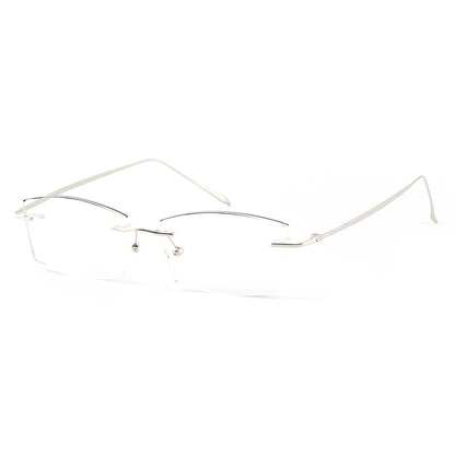 Model 8020 New Business Men Luxury Rimless Myopia Glasses Simple And Generous Lens Frameless Diamond Cutting Bluelight Blocking Eyewear