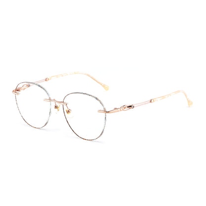 Model DG115 SHOWYES Oversized Oval Women Myopia Glasses Pectacles Optical Lenses Prescription Eyeglasses Hot Classic Ultralight Rimless